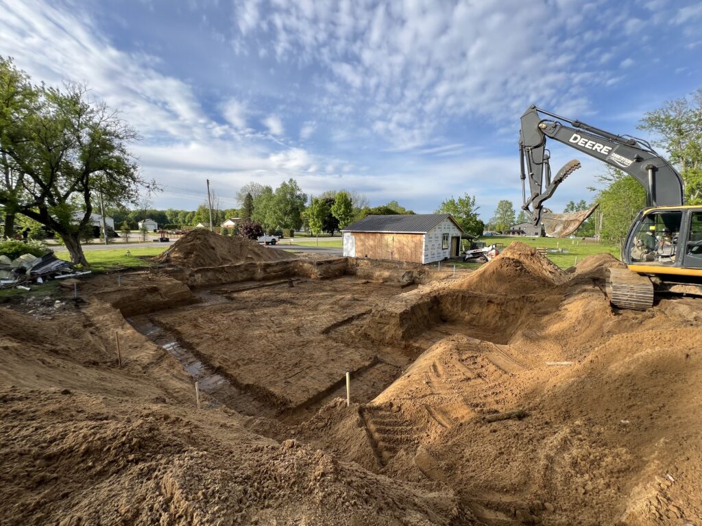 House foundation excavation Norfolk